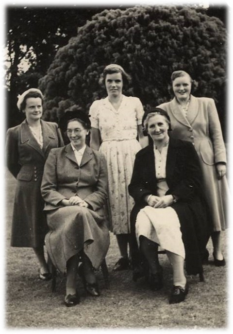 Photo of Women's Own leaders including Mrs Bartle, Nora Mason, Cecily Stone, Brenda Rendle and Barbara Hill
