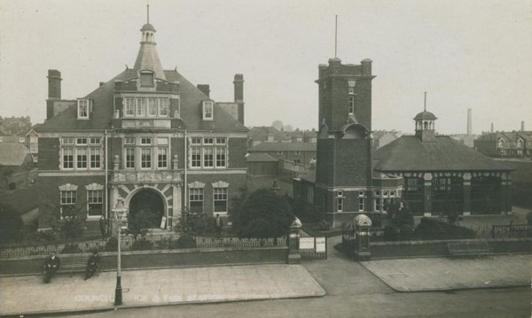 Monochrome photograph of the Kingston Council building