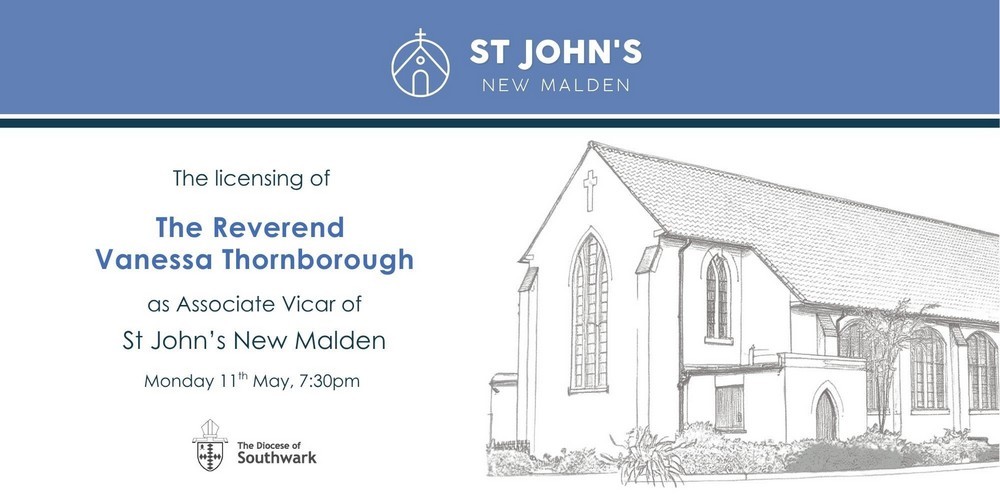 Revd Vanessa Thornborough's licensing service at SJNM on 11 May